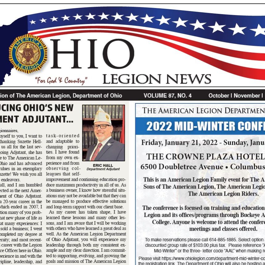 Ohio Legion News The American Legion Department of Ohio